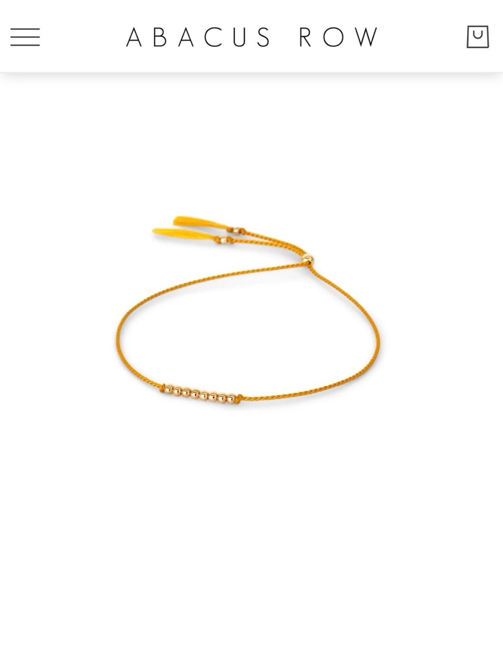 Abacus Row Friendship Bracelet Gold Beaded Minimalist Bracelet